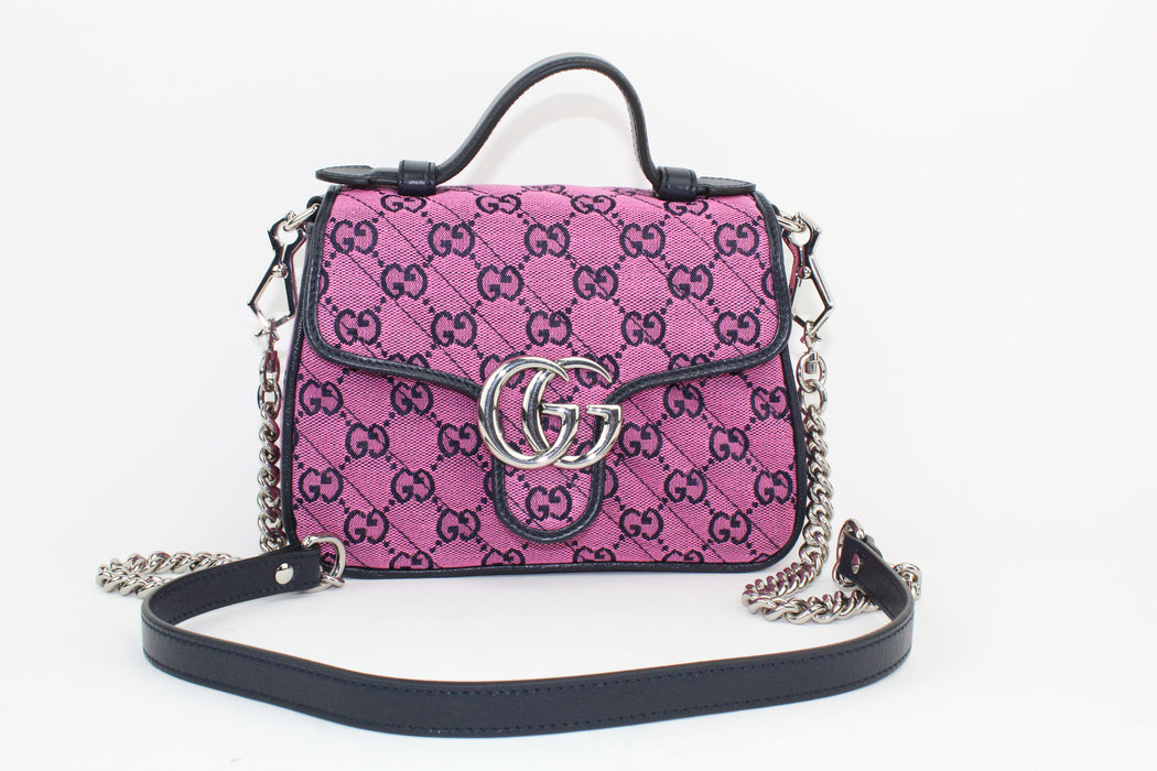 Gucci GG Marmont Multicolor Mini Top Handle Bag