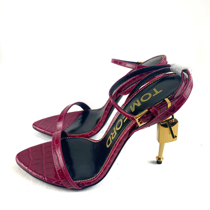 Tom Ford Stamped Croc Padlock 105mm Sandals