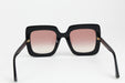 Gucci Oversized Squared Transparent Sunglasses w/ Crystal Star Embellishments