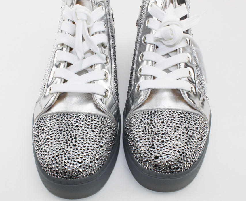CHRISTIAN LOUBOUTIN LOUIS WOMAN FLAT STRASS SNEAKERS