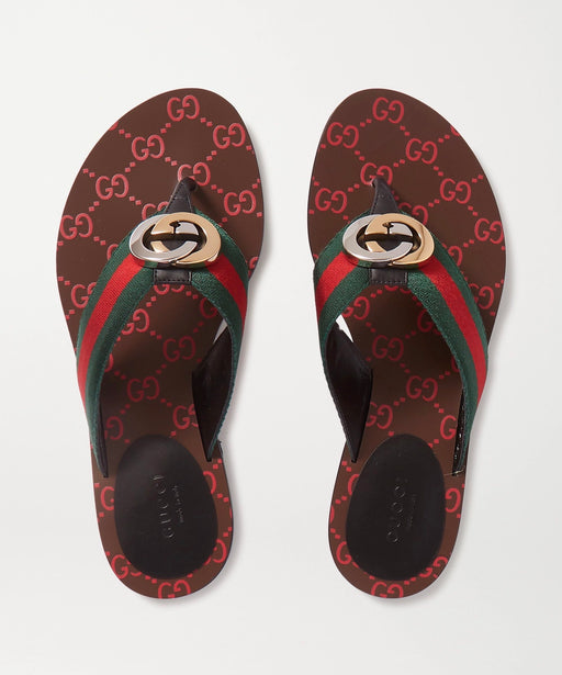 Gucci GG Thong Web Sandal