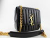 SAINT LAURENT VICKY MEDIUM QUILTED LEATHER SHOULDER BAG