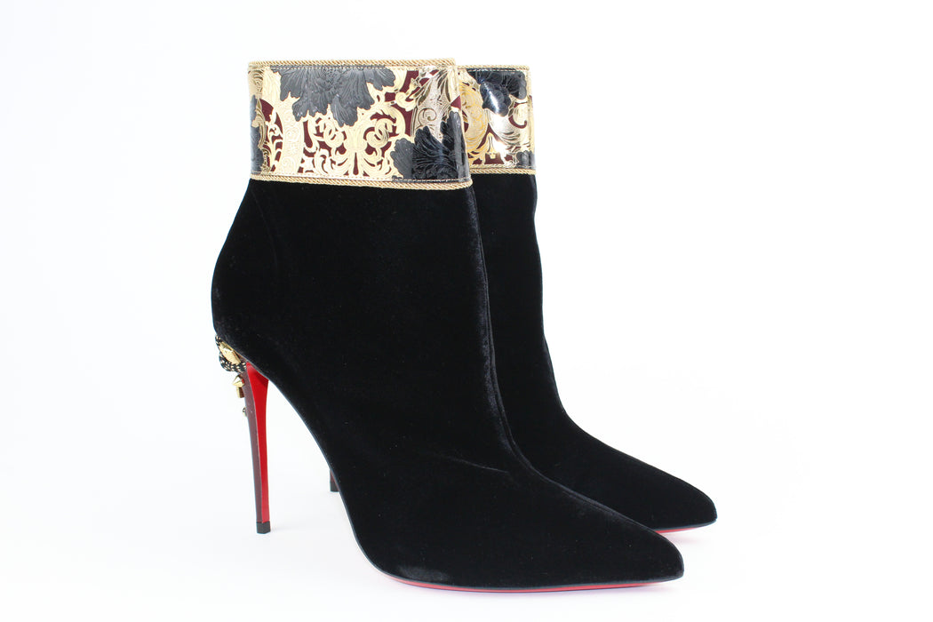 Christian Louboutin Edo Empire Velvet Booties size 40