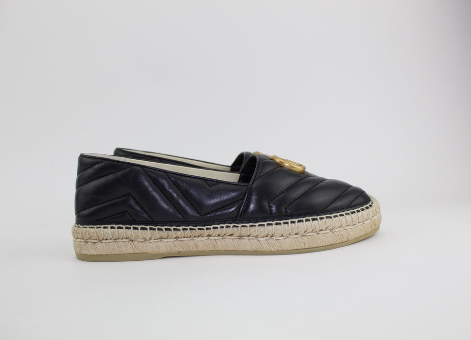 GUCCI WOMEN'S MATELASSÉ ESPADRILLE SIZE 39