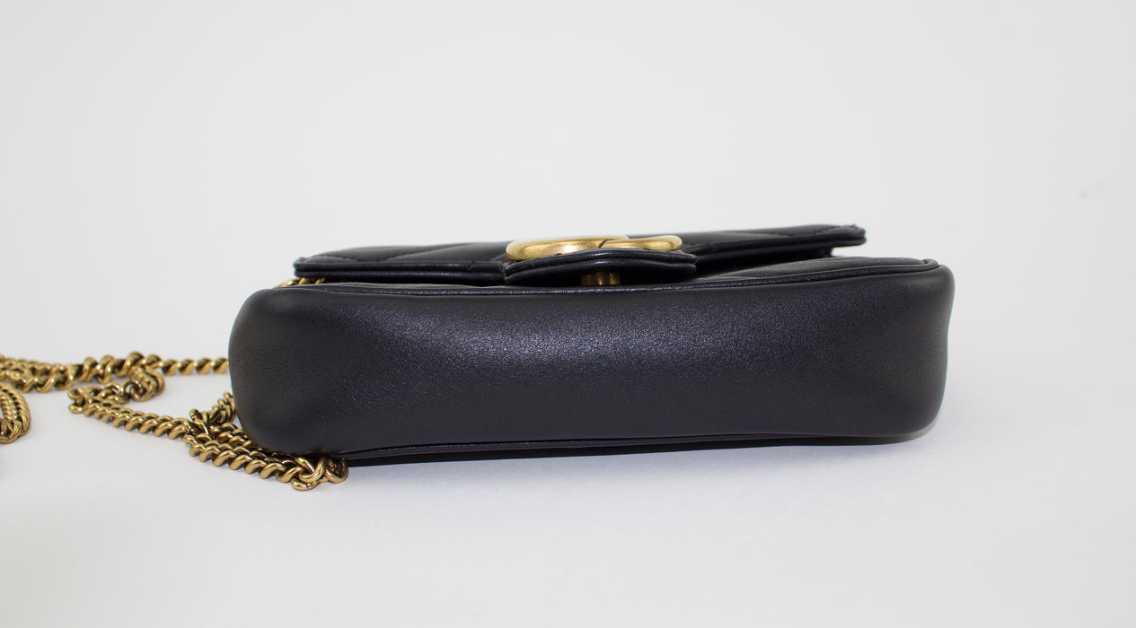 GUCCI GG MARMONT LEATHER SUPER MINI BAG