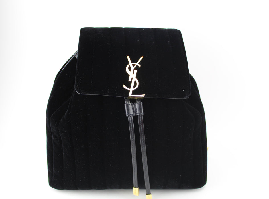 SAINT LAURENT VICKY QUILTED DRAWSTRING BACKPACK