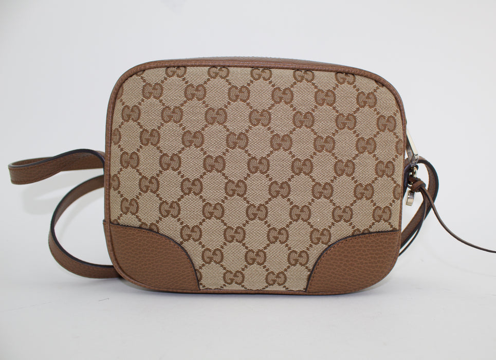 Gucci GG Supreme Canvas Bree Crossbody Bag in Brown