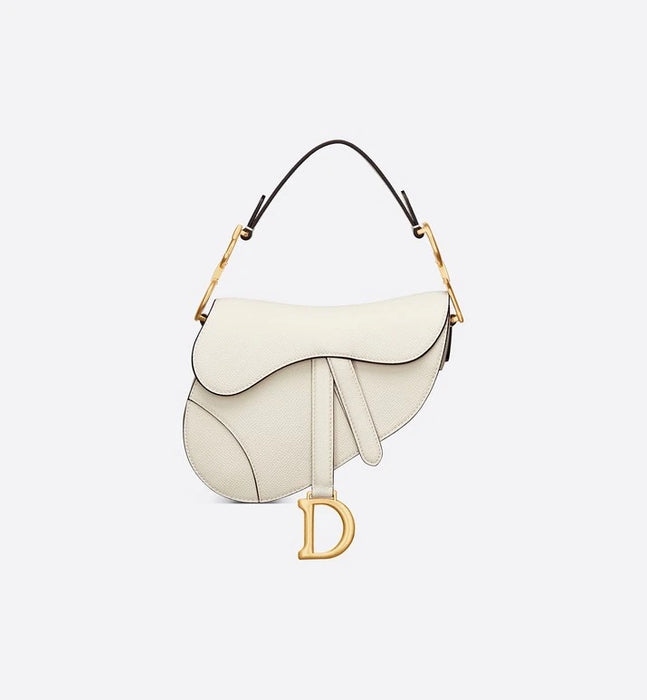 Dior Mini Saddle Bag in Latte Grained Calfskin
