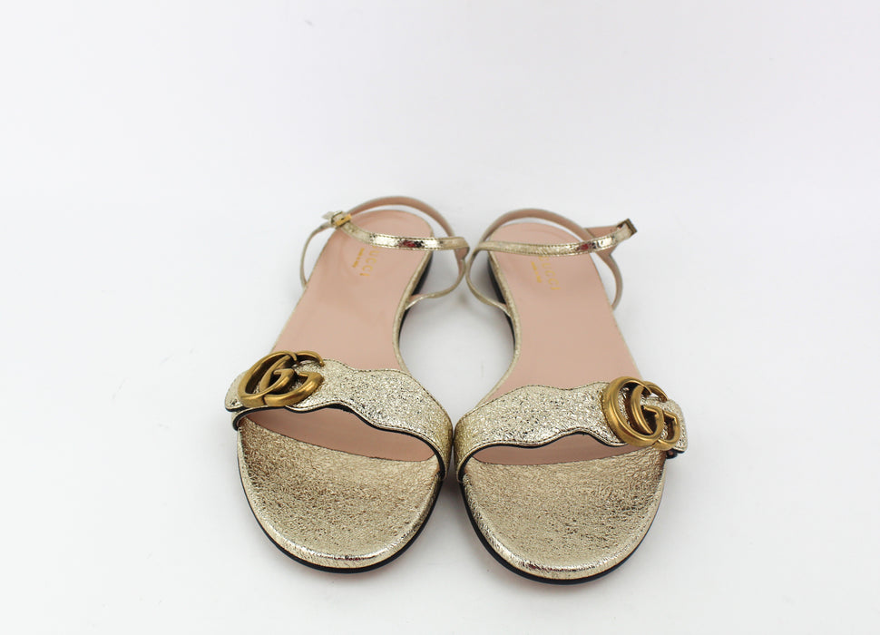 Gucci Marmont Sandal Gold