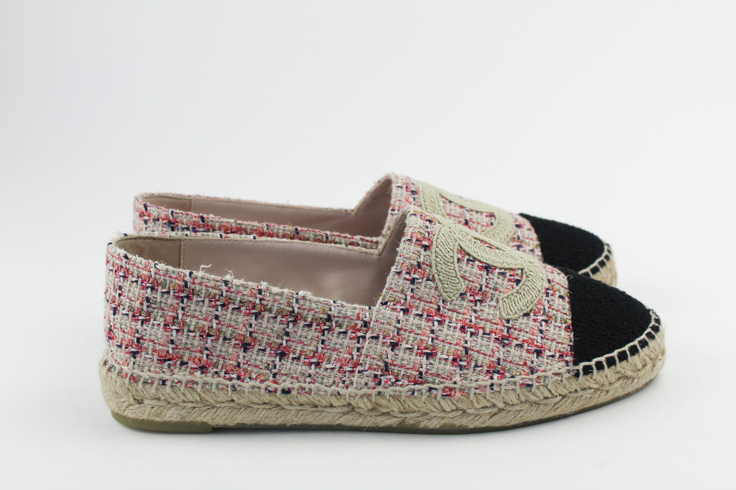 Chanel Espadrille Tweed pink