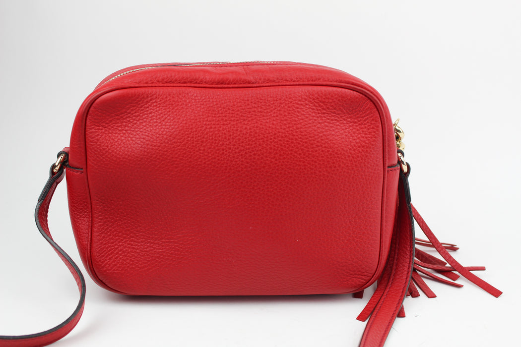 Gucci Soho Leather Disco Bag Red