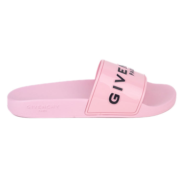 Givenchy Paris Flat Sandals in Bubble Gum Pink