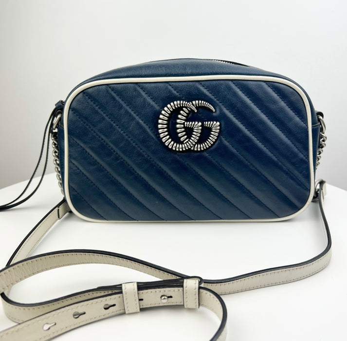 Gucci GG Marmont Navy Camera Bag