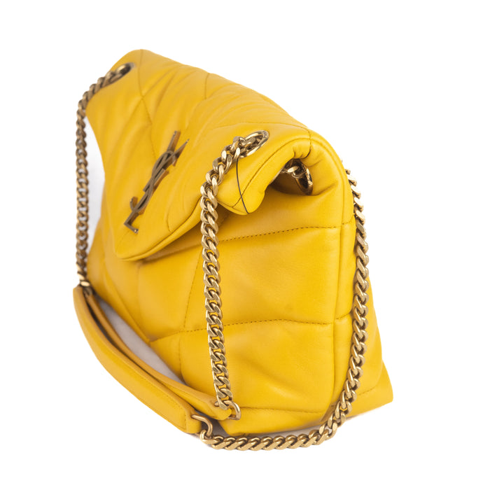 Saint Laurent Puffer Small Shoulder Bag in Saffran