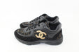Chanel Cross Trainers black and Gold