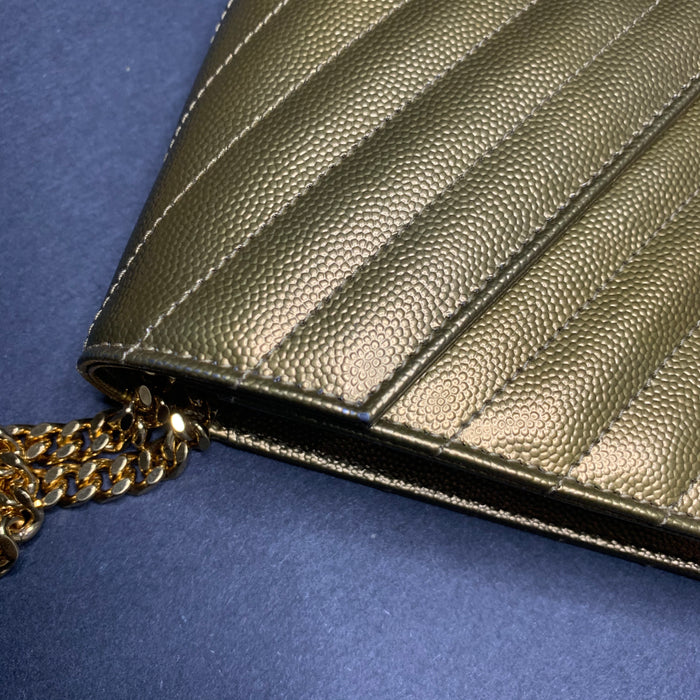 YSL MONOGRAM CHAIN BAG GOLD