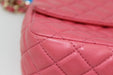 CHANEL SMALL LAMBSKIN FLAP BAG IN PINK - LuxurySnob