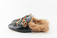 Gucci Tiger Patch Princetown Fur-lined Loafers