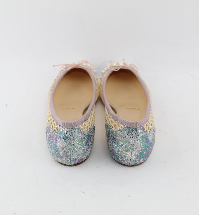 CHRISTIAN LOUBOUTIN MIX FLAT CALF/KNOT SIZE 37 - LuxurySnob