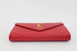 Saint Laurent Monogram Leather Chain Bag Red