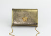 VERSACE METALLIC CALFSKIN PALAZZO CHAIN BAG GOLD