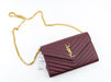 YSL MONOGRAM CHAIN BAG IN ROUGE LEGION - LuxurySnob