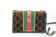 Gucci Sylvie Shoulder Bag GG Velvet Small Brown