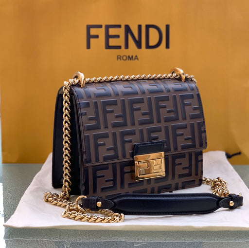 FENDI KAN I SMALL BROWN BAG - LuxurySnob