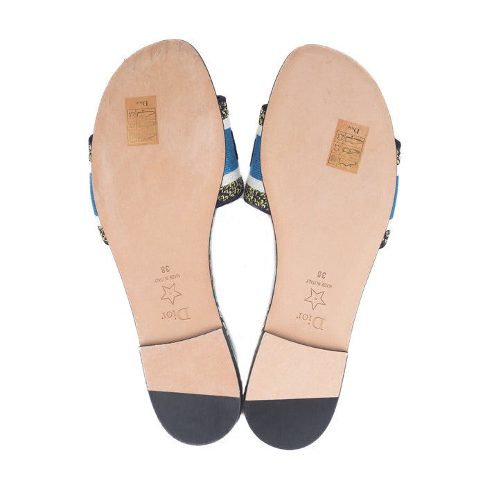 Dior dway Black Multicolor Embroidered Cotton with D-Constellation Motif