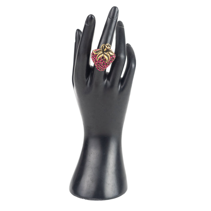 Gucci Strawberry Crystal Ring