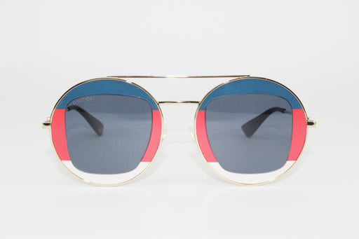 Gucci round red and blue sunglasses