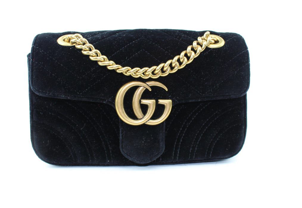 GUCCI GG MARMONT VELVET MINI BAG