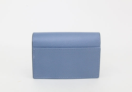 DIOR SADDLE FLAP CARD HOLDER BLUE