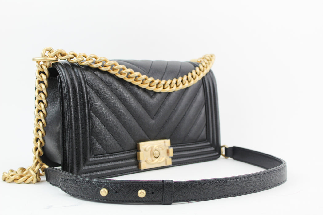 Chanel Chevron Small Boy Bag