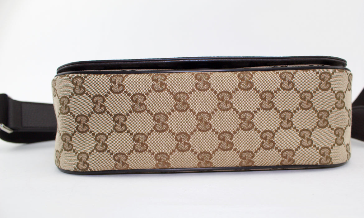 GUCCI CANVAS CROSS BODY MESSENGER BAG