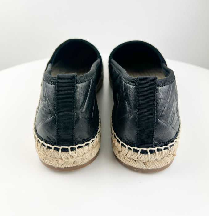 Fendi FF Logo Leather Espadrilles