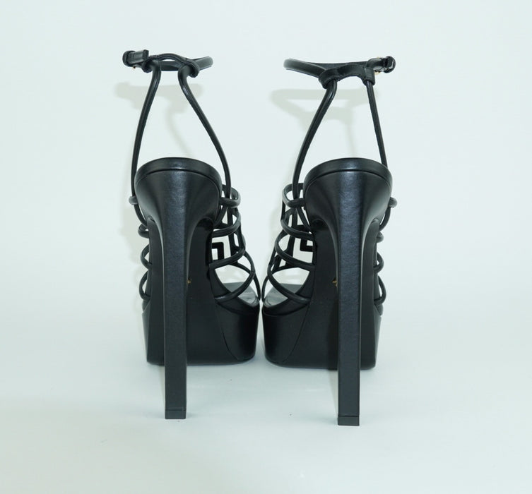 Versace Platform Sandals in Black