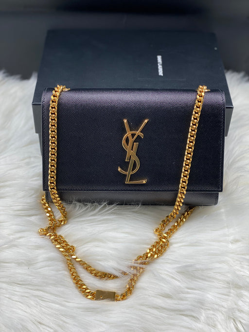 SAINT LAURENT SMALL KATE LEATHER CHAIN BAG - LuxurySnob