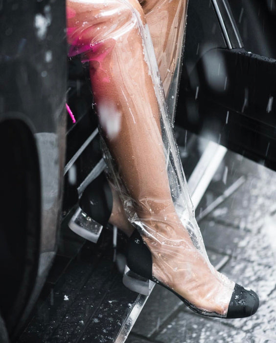 CHANEL CLEAR PVC OVER THE KNEE BOOTS — LSC INC