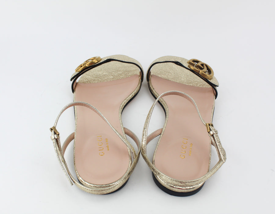 Gucci Marmont Sandal Gold