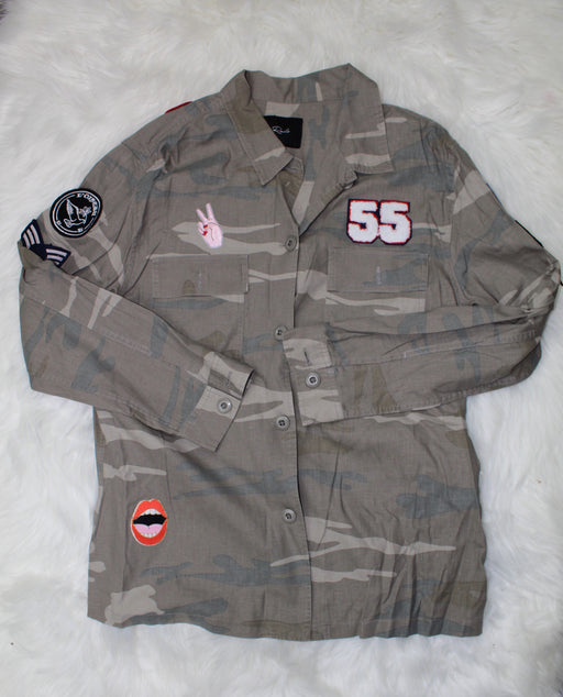 RAILS CAMO AGNES PATCH JACKET SIZE M