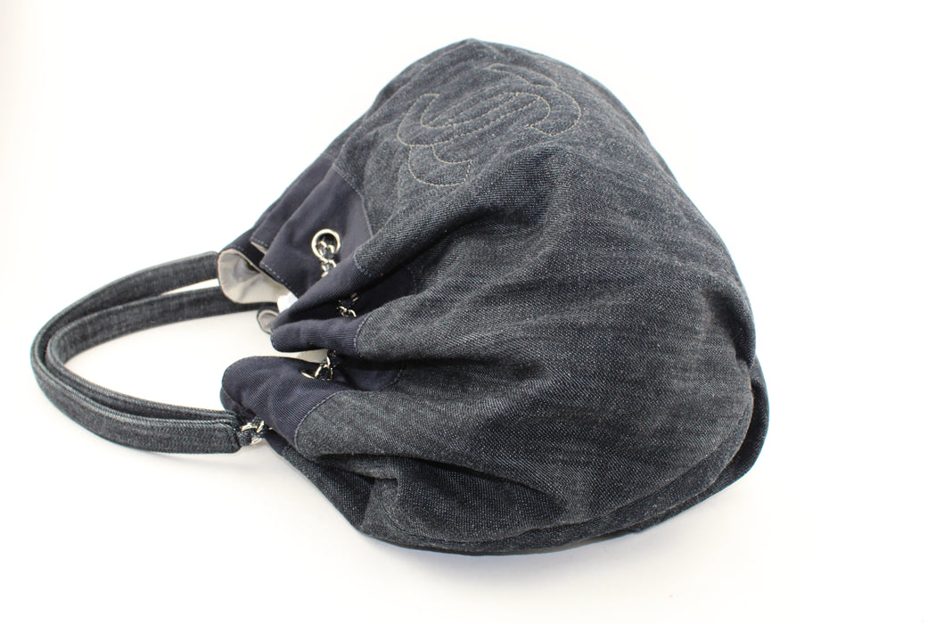 Chanel Quilted Denim large Cabas Bag