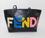 FENDI VITELLO ELITE SHEARLING SMALL LOGO TOTE - LuxurySnob