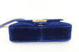 GUCCI MEDIUM GG MARMONT VELVET SHOULDER BAG BLUE