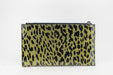 Saint Laurent Leopard Print Leather Zip Pouch