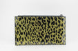 Saint Laurent Leopard Print Leather Zip Pouch