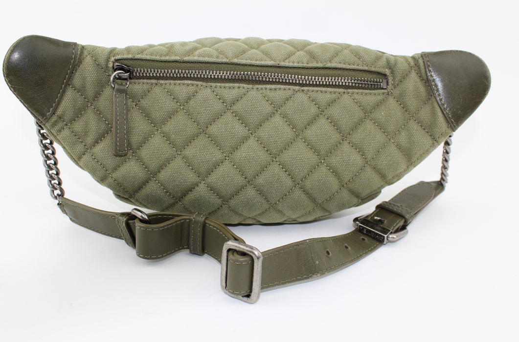 CHANEL COCO CUBA CHARMS KHAKI WAIST BAG