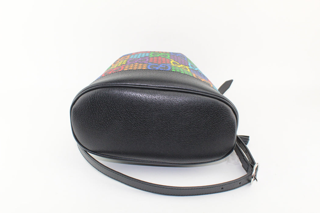 GUCCI BLACK PSYCHEDELIC BUCKET BAG BLACK