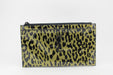 Saint Laurent Leopard Print Leather Zip Pouch