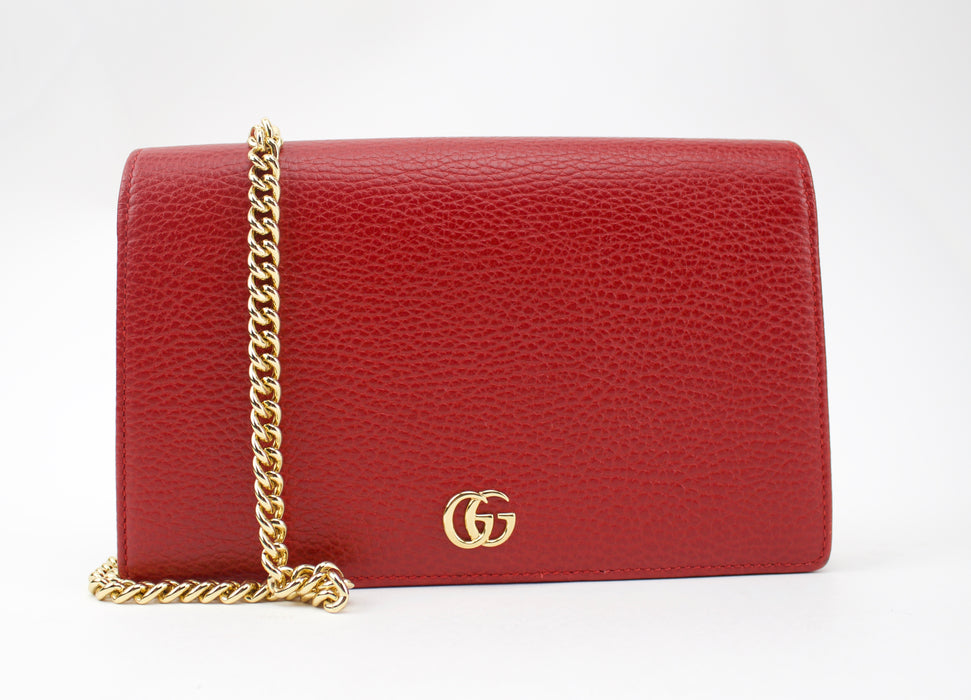 GUCCI GG MARMONT WALLET ON CHAIN